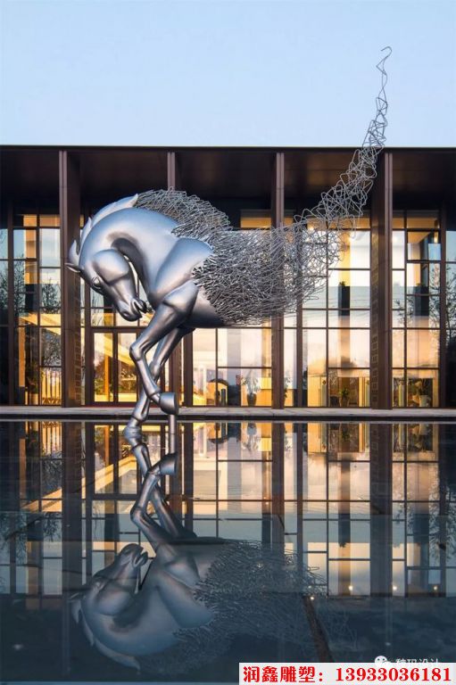 不銹鋼馬雕塑 不銹鋼動物雕塑制作廠家