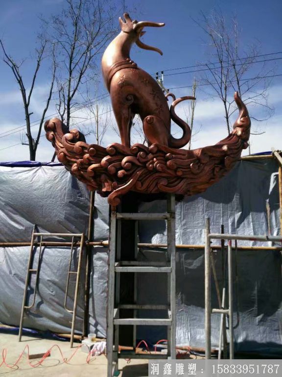 神獸鍛銅雕塑，動物神獸雕塑定做