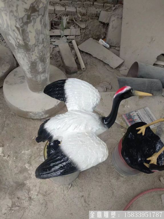 銅仙鶴加工廠商 動物仙鶴雕塑定制